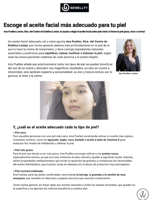 aceite facial zaragoza